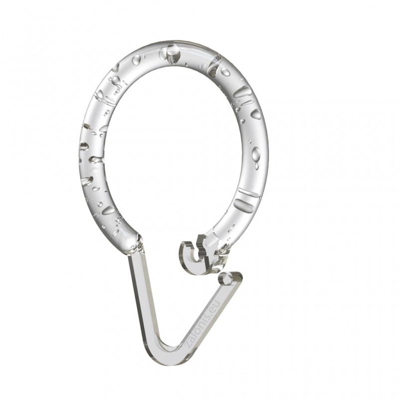 SHOWER CURTAIN RING PLASTIC TRANSPARENT